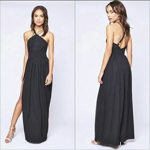 Stylestalker Black Halter Maxi Dress
